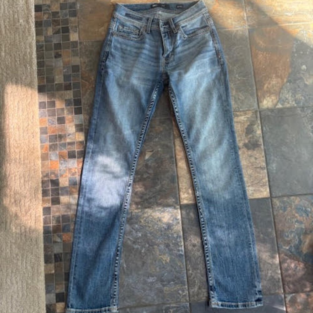 BKE Men's Blue Alec Straight Stretch Jean